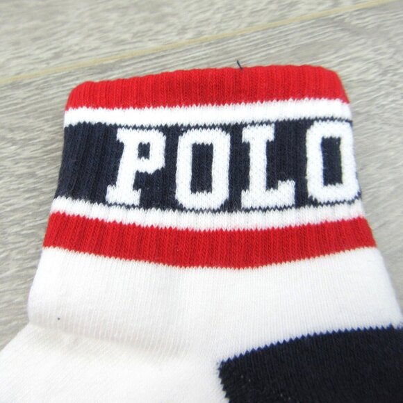 Polo Ralph Lauren USA Polo Quarter Low Socks Mens Size 6-12.5 (1 PAIR) NEW - Picture 4 of 9